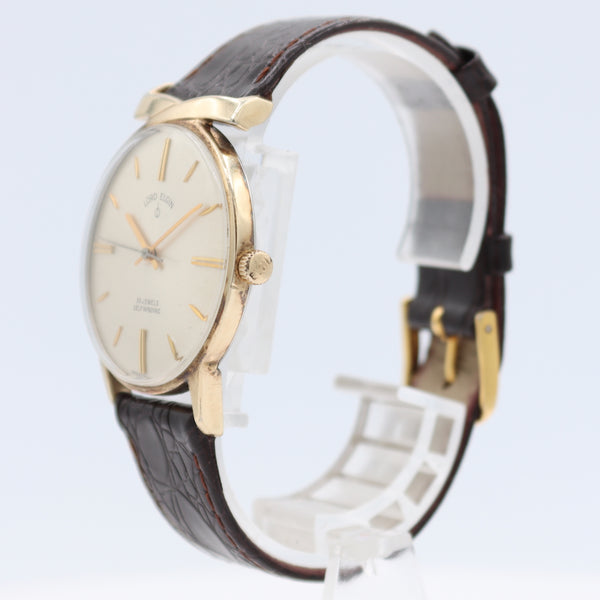 Vintage 32.5mm Lord Elgin Fancy Lug 30J Men's Mechanical Wristwatch USA 10k GF