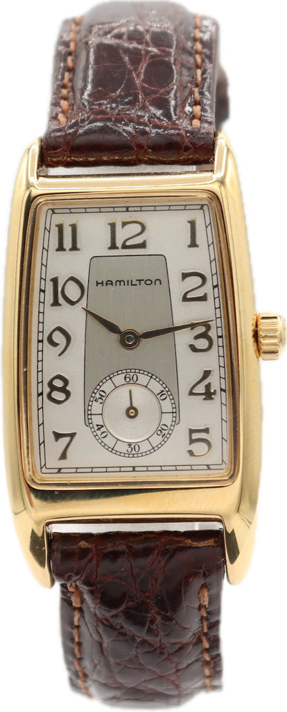 Vintage Hamilton 6140 Assymetrical Men's Quartz Wristwatch Swiss Gold Tone