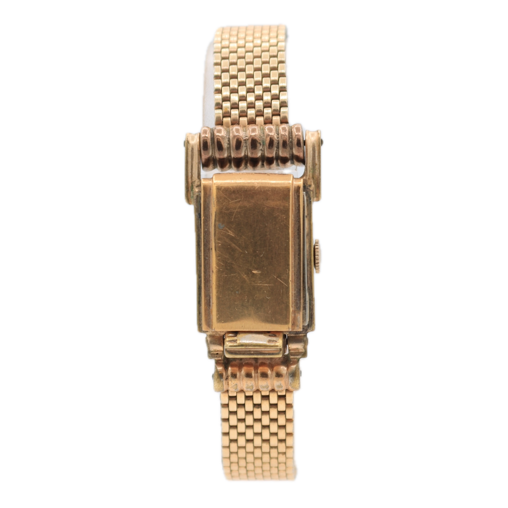 Vintage 16mm Mieron Spring Flip Lid Men's Mechanical Wristwatch Gold Tone