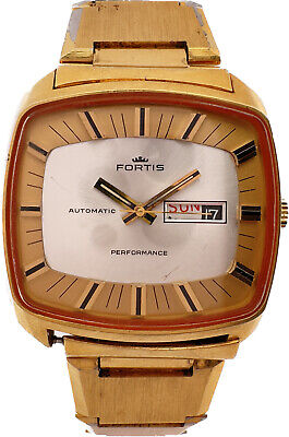 Vintage Fortis Performance 21 Jewel Men's Automatic Wristwatch Swiss TV Dial