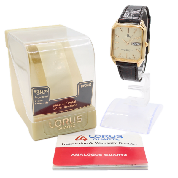Lorus V533-5850 Day Date Men's Quartz Wristwatch V533A Japan Two Tone With Box