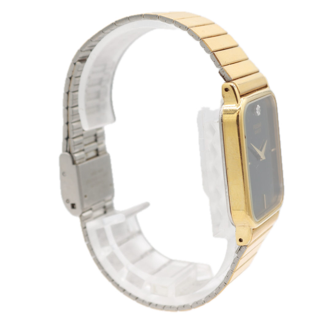 Vintage Pulsar V250-5430 Diamond & Black Dial Men's Quartz