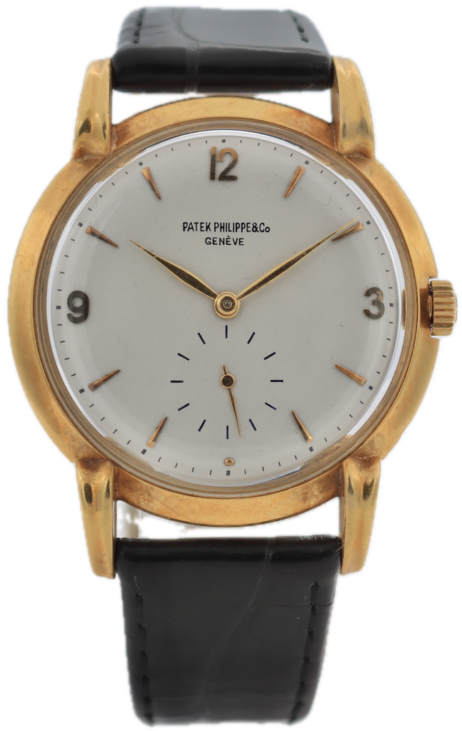 Vintage Patek Philippe & Co 2420 Calatrava Crab Lug Men's Wristwatch 18k Gold