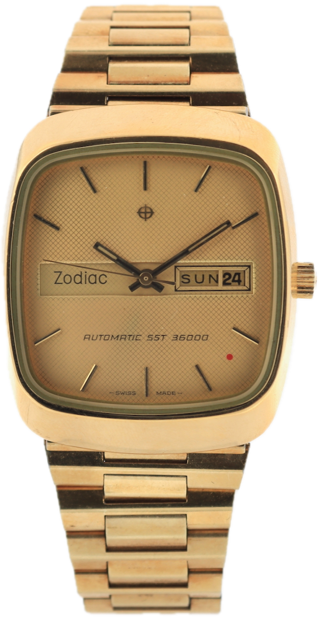 Vintage Zodiac 863 988 SST 36000 Red Dot Jumbo Men's Automatic