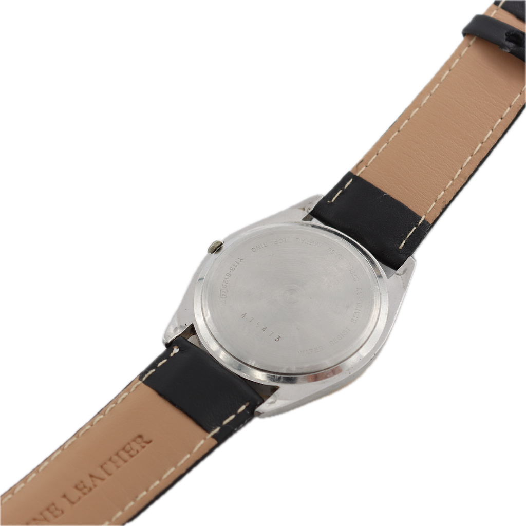 Vintage Pulsar Y113-8129 Fluted Day Date Men's Quartz Wristwatch