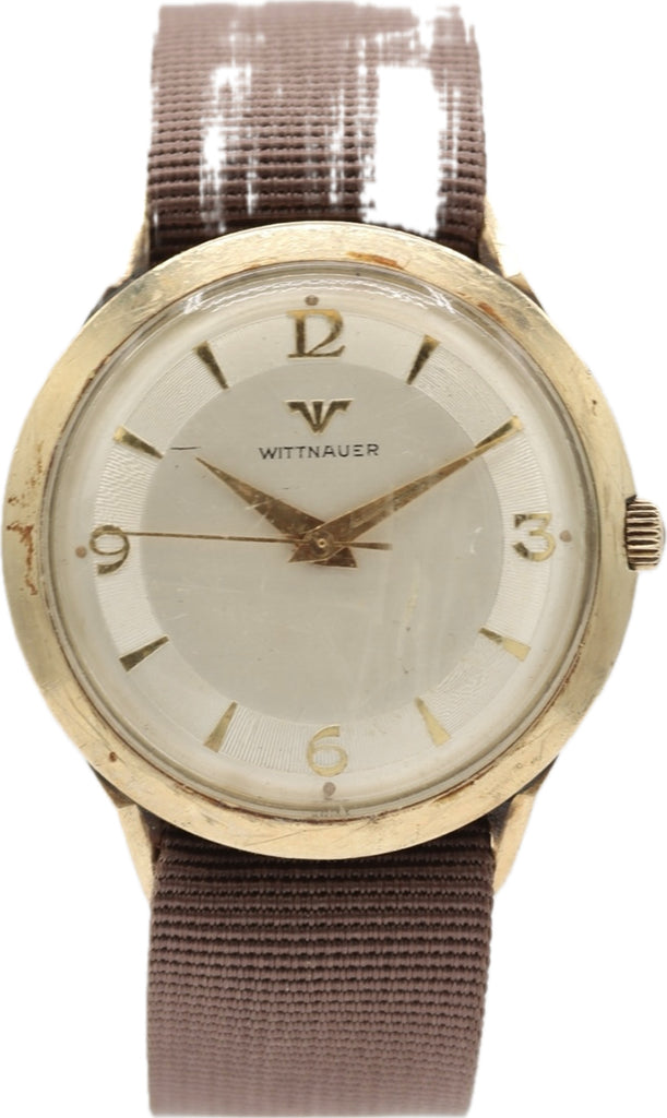 Vintage 34mm Wittnauer 200-212 Men's Mechanical Wristwatch 11WS6 Swiss 10k GF