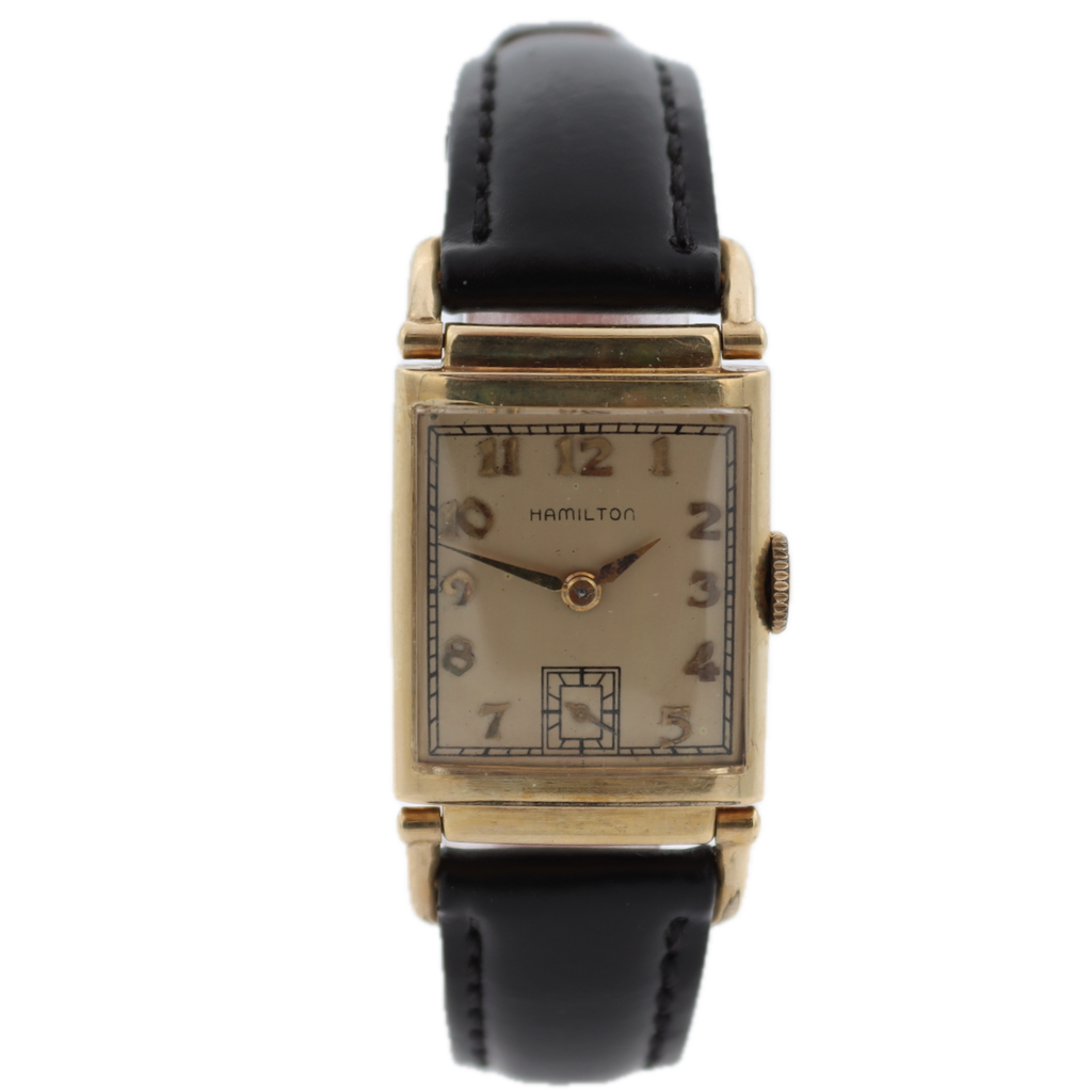 Vintage Hamilton Wilshire 17 Jewel Men's Mechanical Wristwatch 980 USA 14k GF