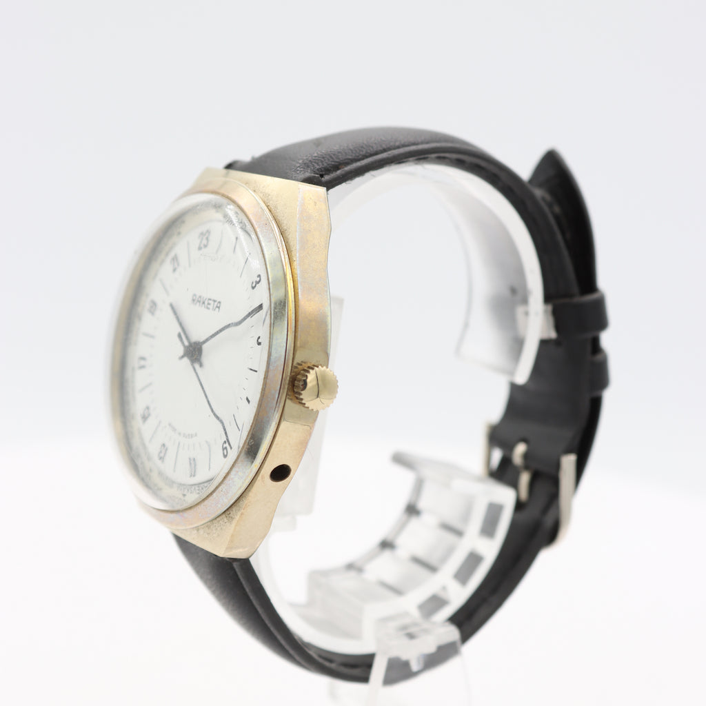 Vintage Raketa World Time Indicator Men's Mechanical Wristwatch