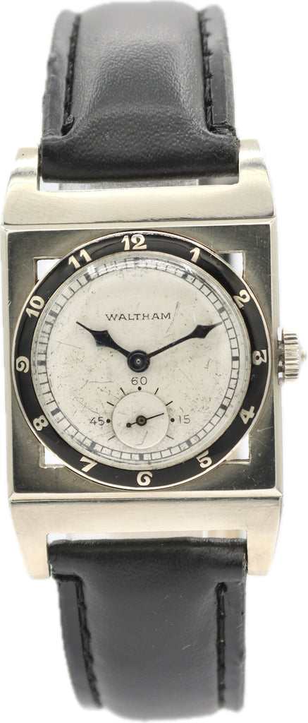 Vintage Waltham "Piping Rock" Men's Mechanical Wristwatch 465 14k White Gold