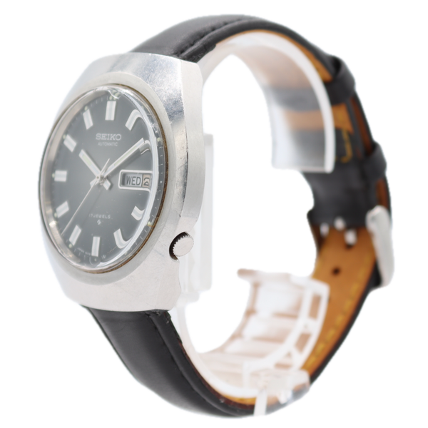 Vintage 38mm Seiko 6109-8029-P Day Date Men's Automatic Wristwatch Japan Steel