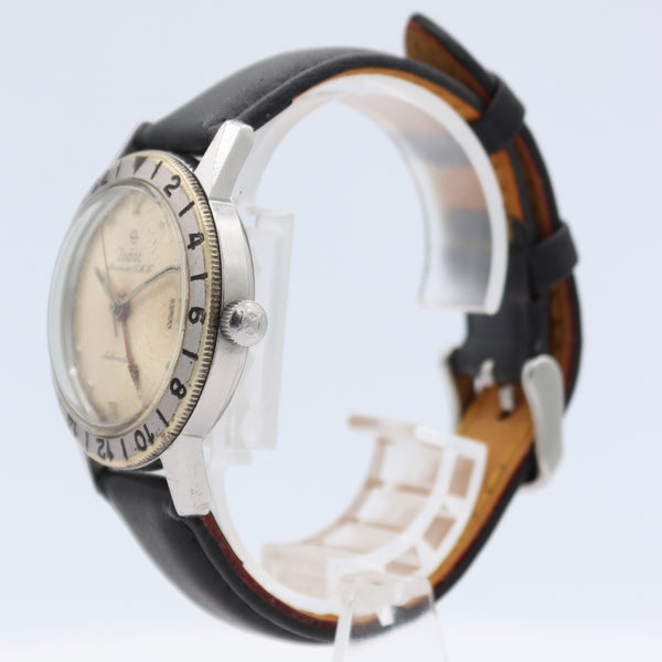 Vintage Zodiac 752.925 Aerospace GMT Men's Automatic Wristwatch 752 Swiss Steel