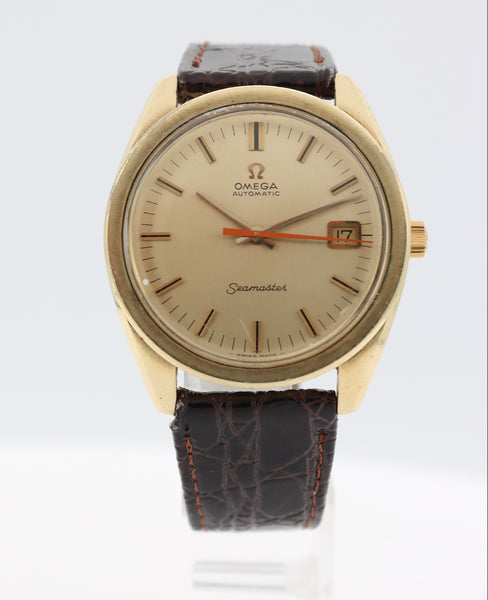 Vintage Omega 166.028 Seamaster Orange Seconds Men's Automatic