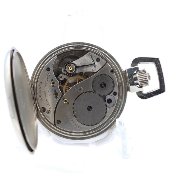 Antique 16 Size Elgin Jitterbug Military Mechanical Pocket Watch Grade 582