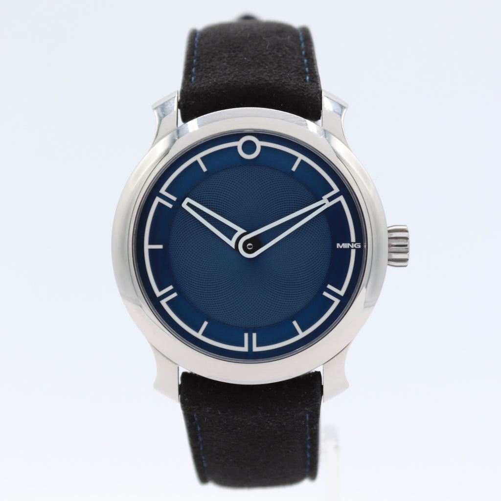 38mm 2022 Ming 17.09 Blue 25j Men's Automatic Wristwatch 330.M1 Swiss w/ Box
