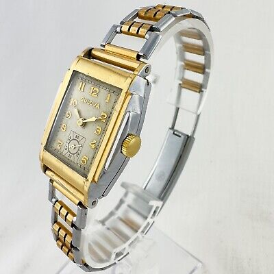 Vintage Bulova Two Tone Senator 15 Jewel Men Mechanical Wristwatch 10AN 10k RGP
