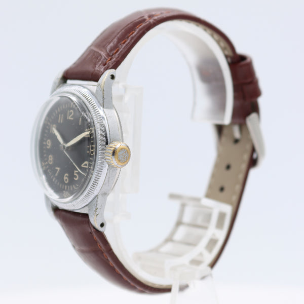 1942 Waltham Type A-11 Men's Mechanical Wristwatch Two Tone Coin Edge Serviced