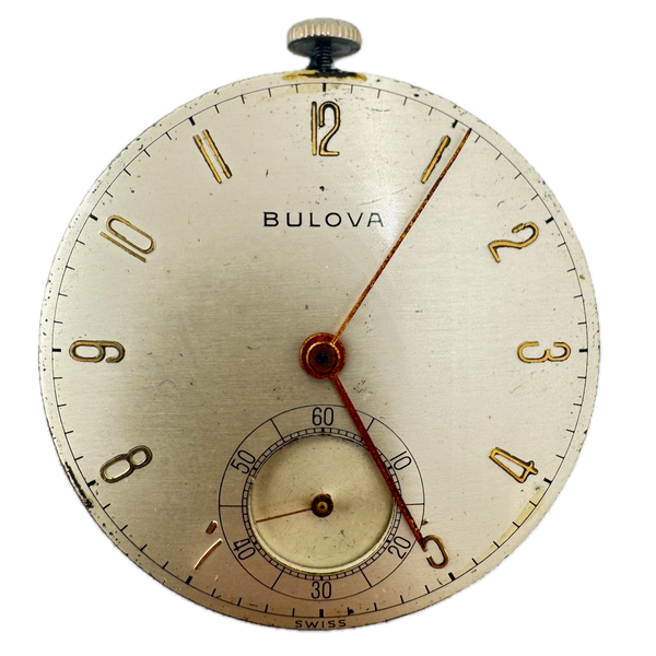 Antique 10 Size Bulova 17 Jewel Mechanical Pocket Watch Movement 17AH Swiss