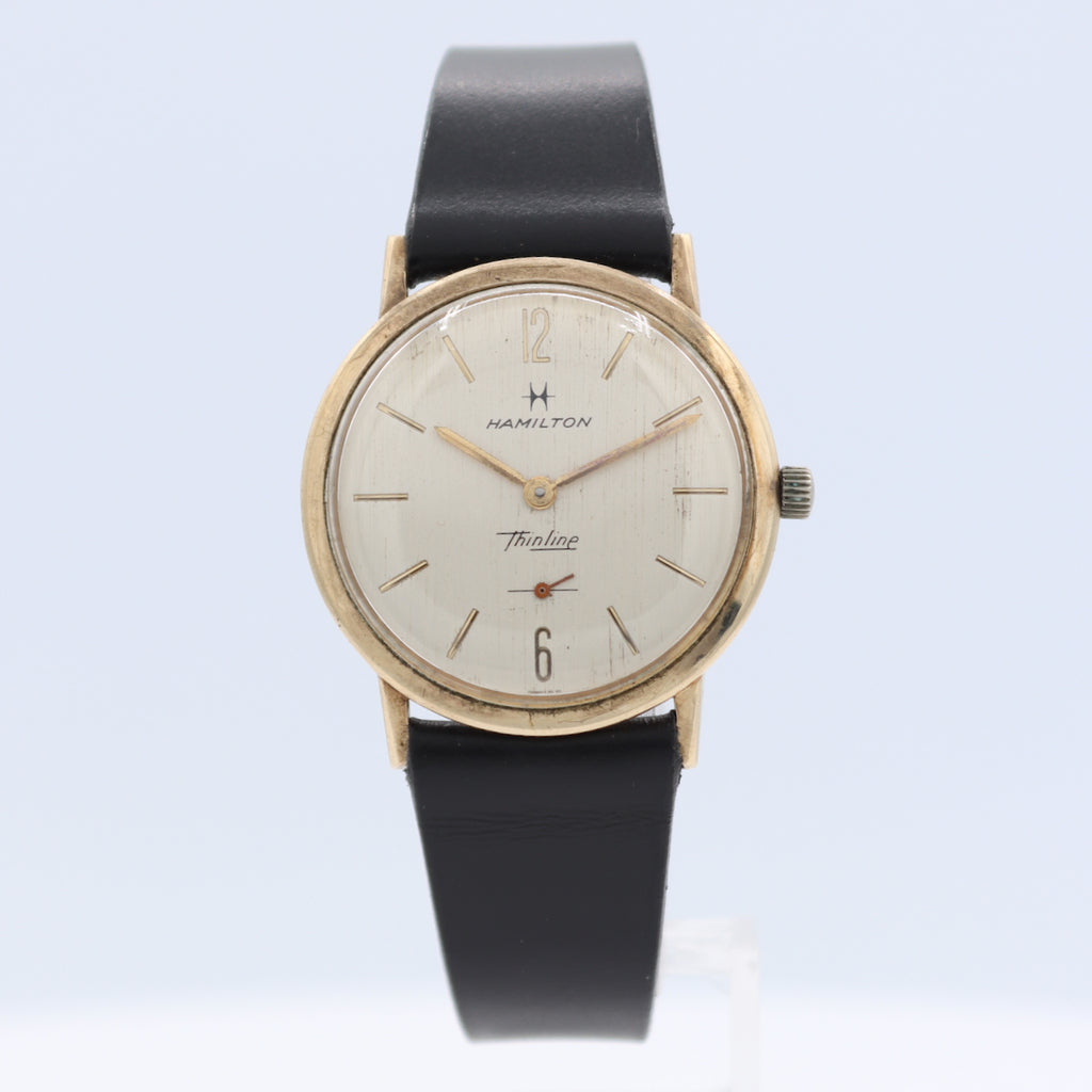 Vintage 31.5mm Hamilton Thinline 4004 Men's MechanicalWristwatch687 Swiss10k GF