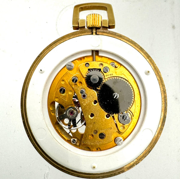 Vintage Elgin Skeleton 17 Jewel Mechanical Open Face Pocket Watch Base Metal
