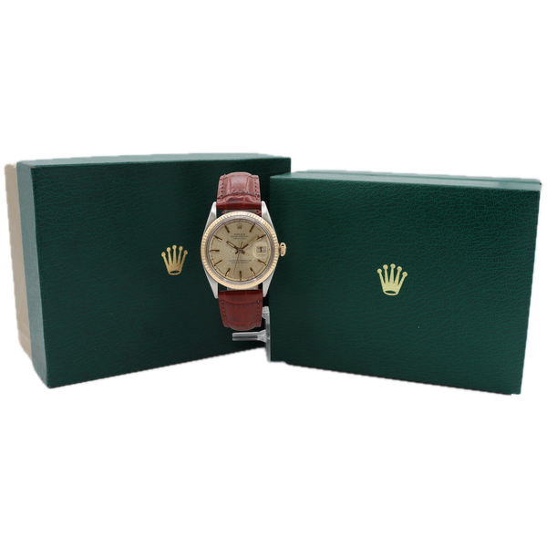 Vintage 1964 Rolex 1601 Datejust Men's Automatic Wristwatch Steel & Gold W/Box