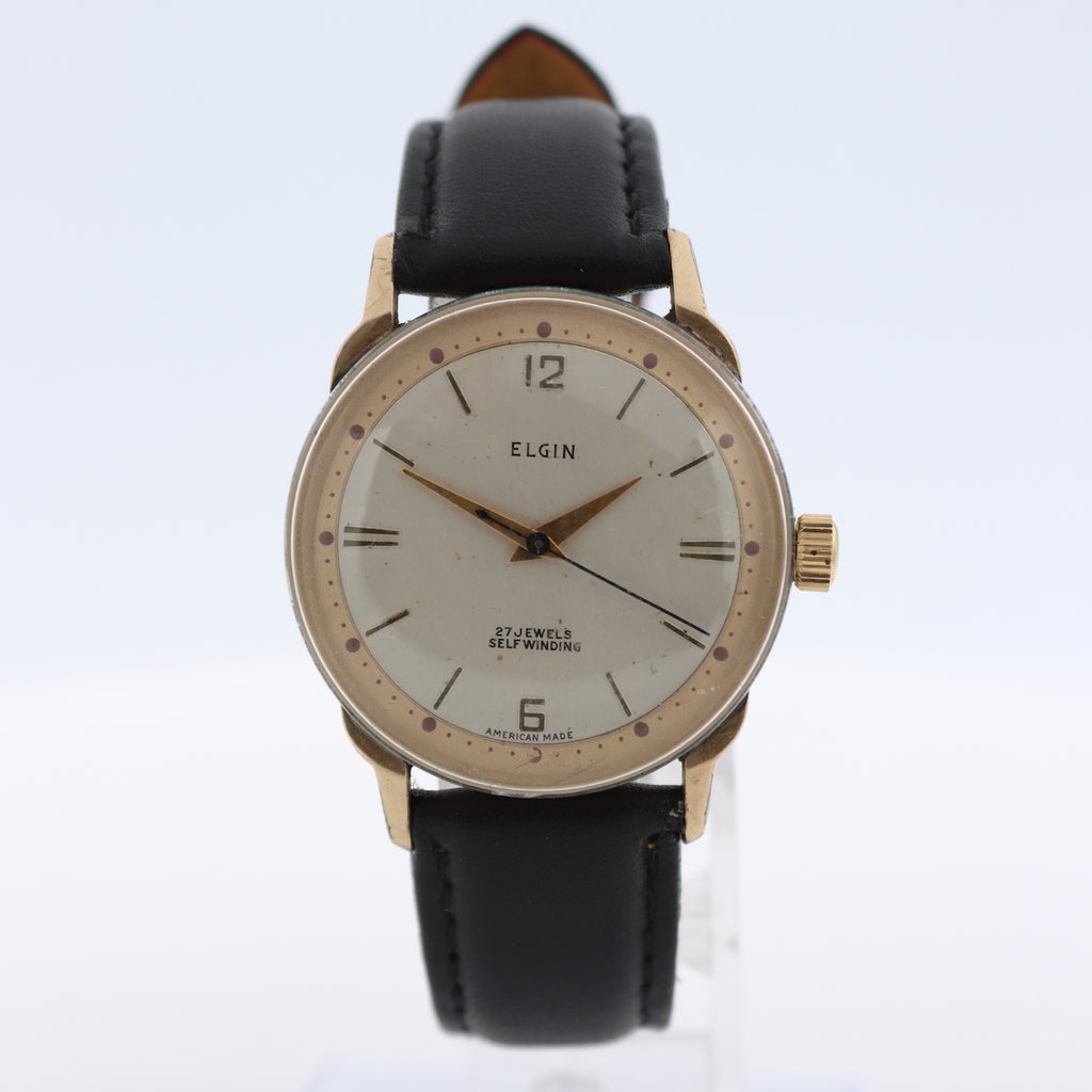 Vintage 33mm Elgin 2434 Thin-Thin 30G Men's Automatic Wristwatch 761 USA 10k GF