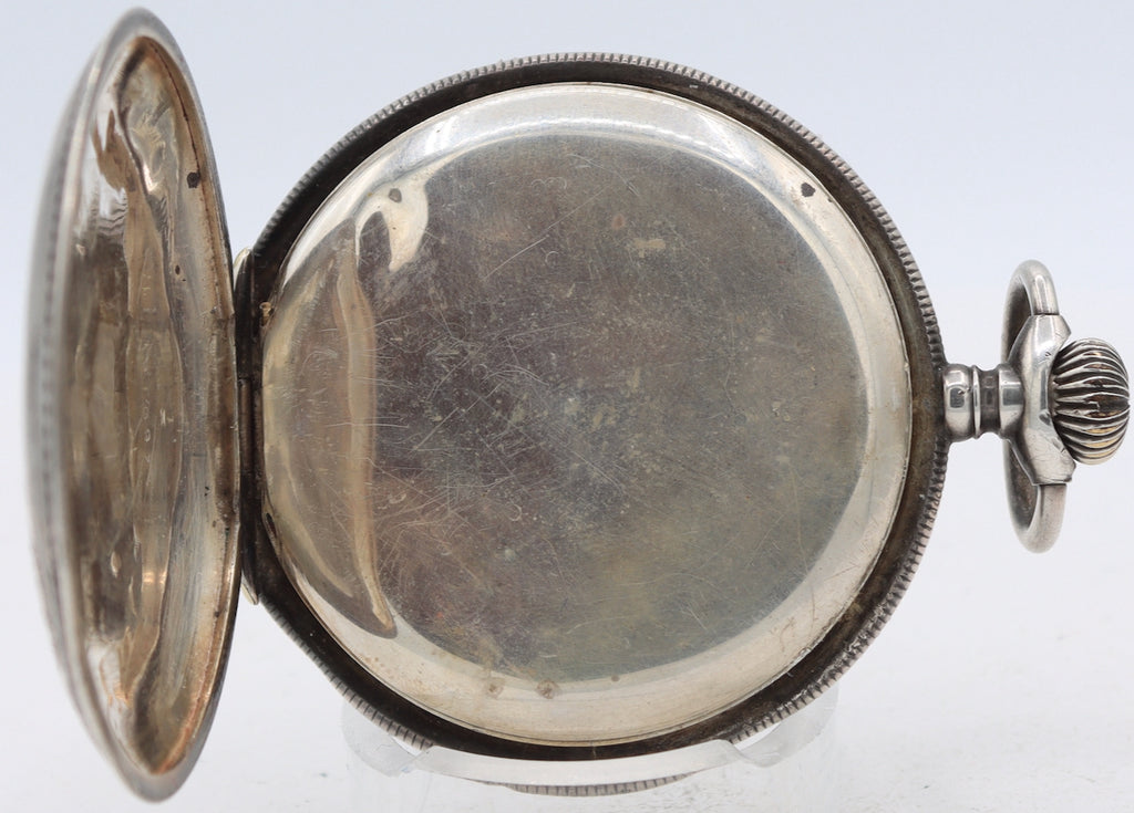 Antique JH Hasler Triple Date Moon Phase Pocket Watch