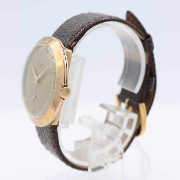 Vintage 35mm Elgin 5734 Alden 19 Jewel Men's Mechanical Wristwatch 681 10k GF