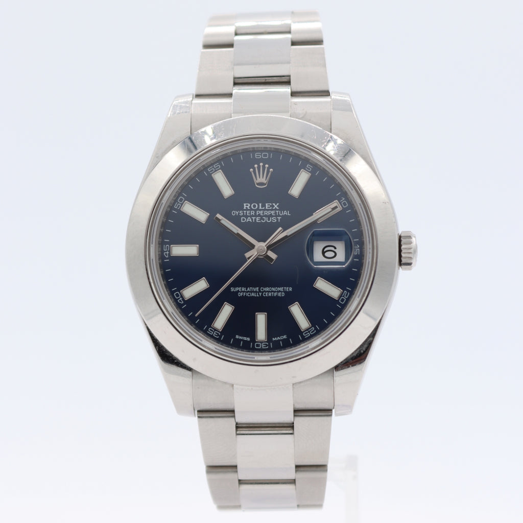 Rolex 116300 Datejust II Men's Automatic Wristwatch Swiss Steel Blue Dial