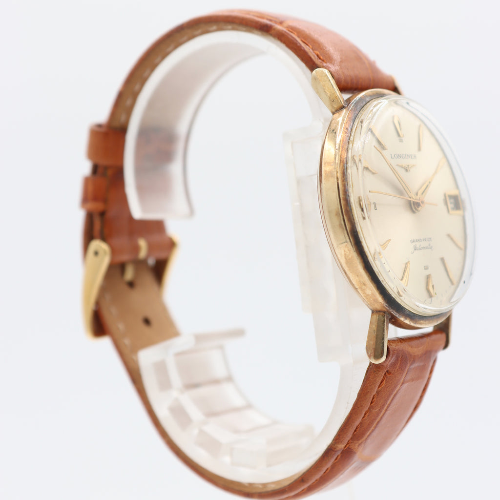 Vintage 34mm Longines Grand Prize Men's Automatic Wristwatch 10k