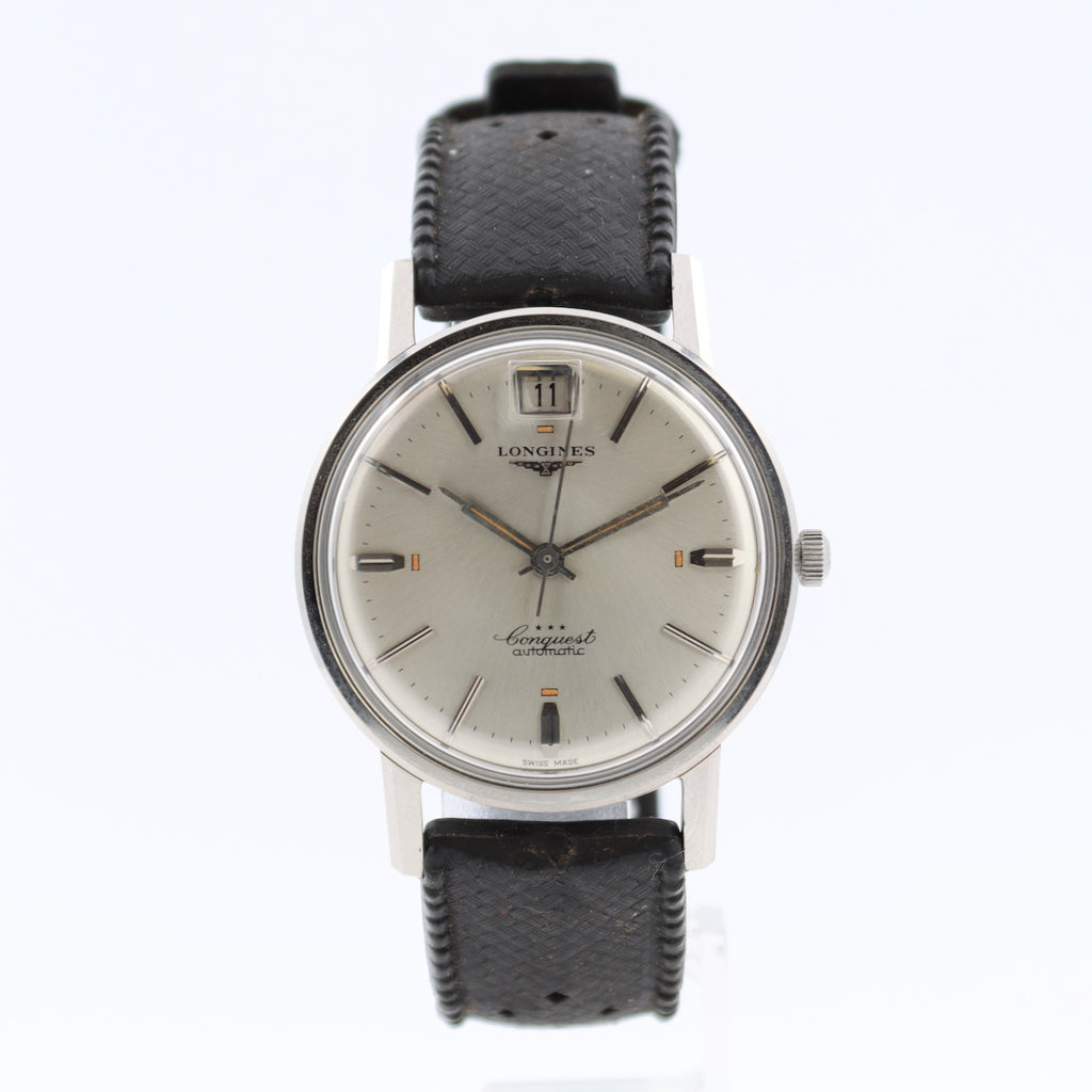 Vintage 35mm Longines 9024 Conquest 24J Men's Automatic Wristwatch 291 Steel
