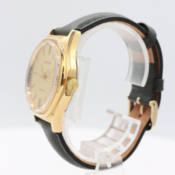 Vintage Nidor Hexagonal Brushed Date Men's Automatic Wristwatch M 53 Swiss