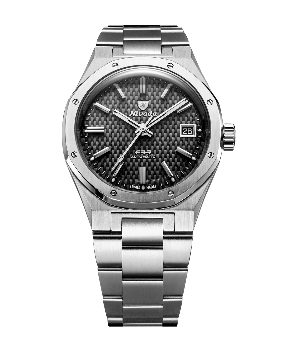 New Nivada Grenchen F77 SST Black White Lume MK2 69011A77