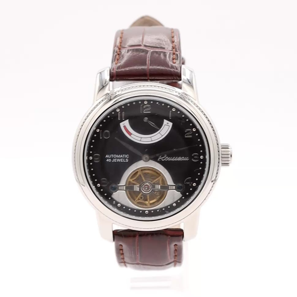 Rousseau Black Dial open heart 61005-754