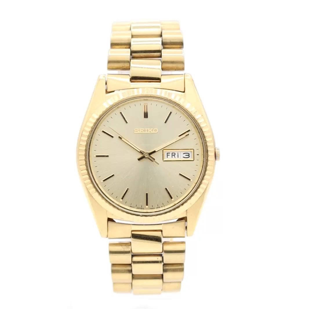Seiko Day-Date 7N43-8111 1990