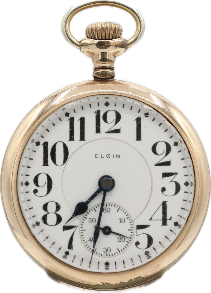 Antique Elgin Veritas 23 Jewel Mechanical Pocket Watch 453 10k Gold Filled Runs
