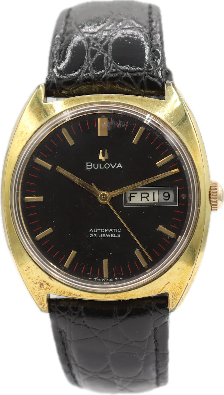 Bulova Black & Red Dial 776-1 1969