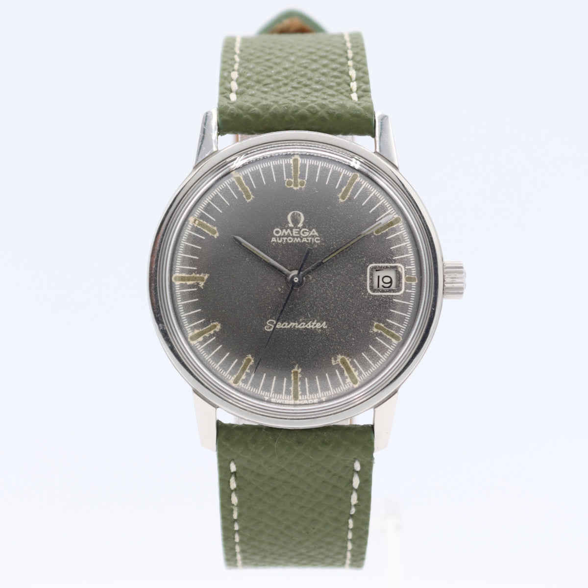 Omega Seamaster 166.002 Green Leather Band