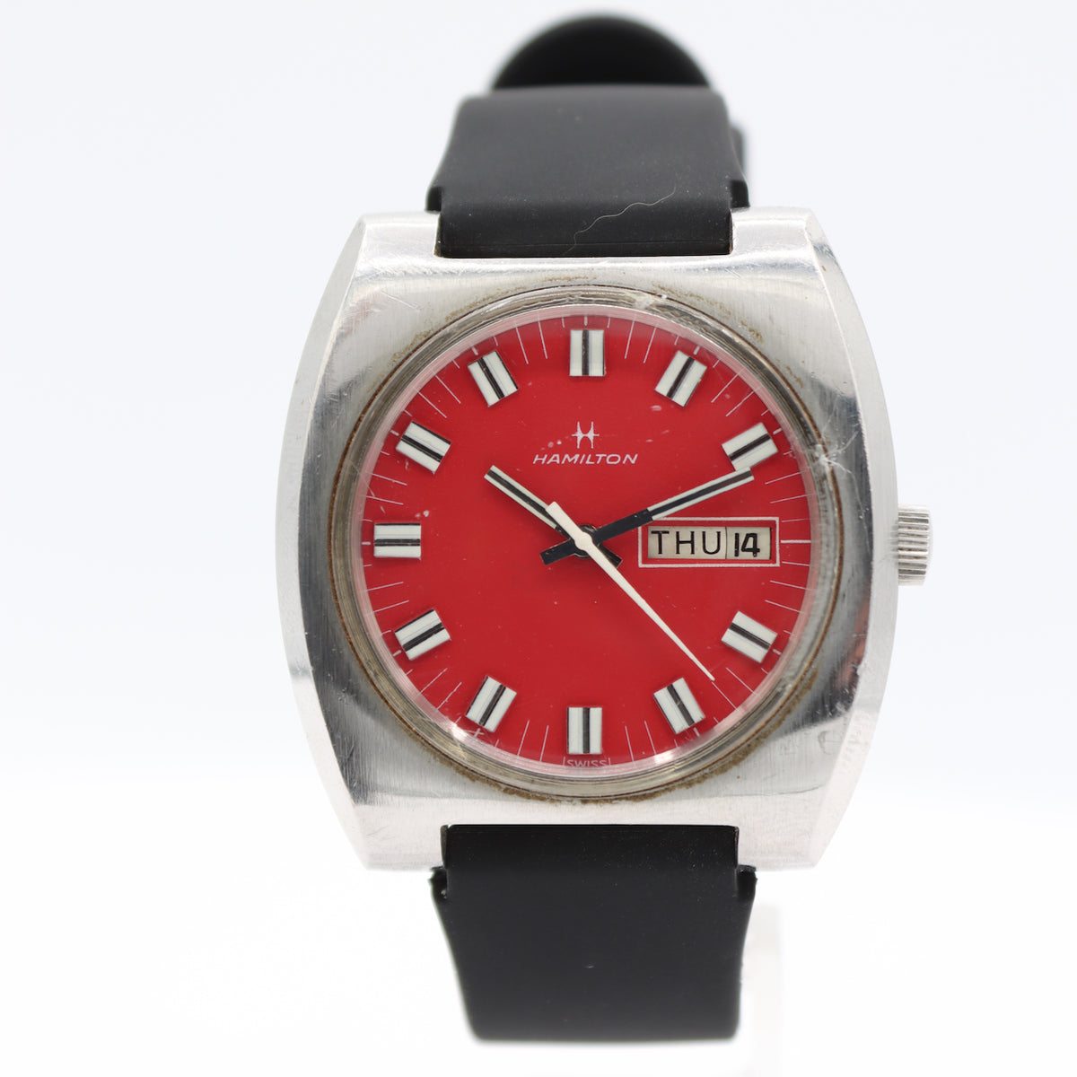 Hamilton Ocean Day Date Red Dial