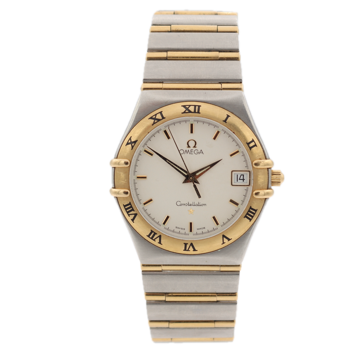 Omega Two Tone, Diamond Linen Dial 396.1201