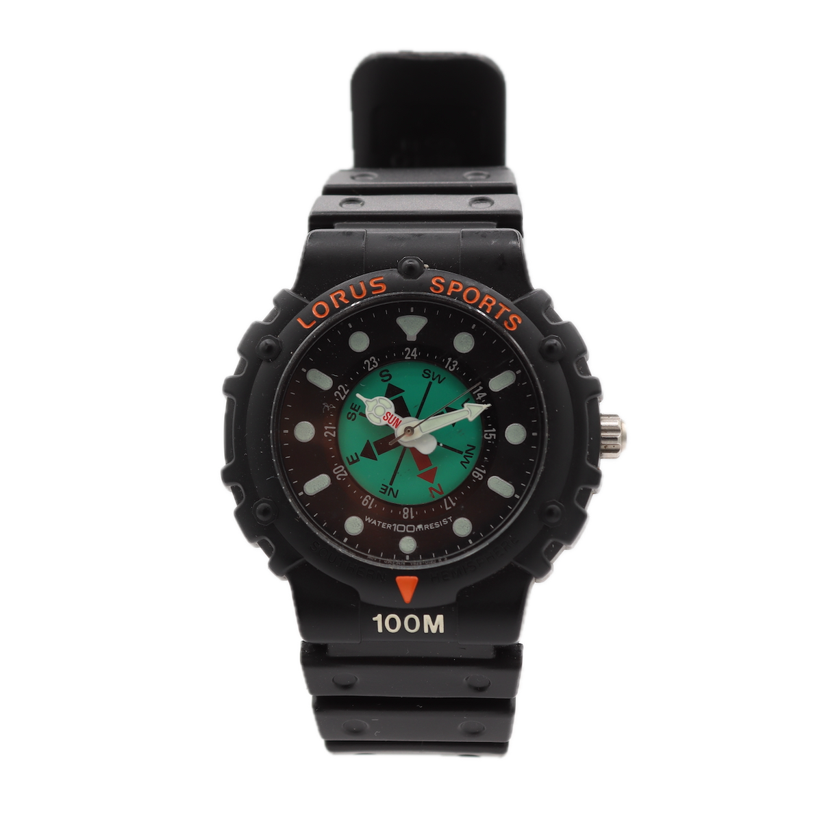 Lorus Sports Black Compass V829-0080