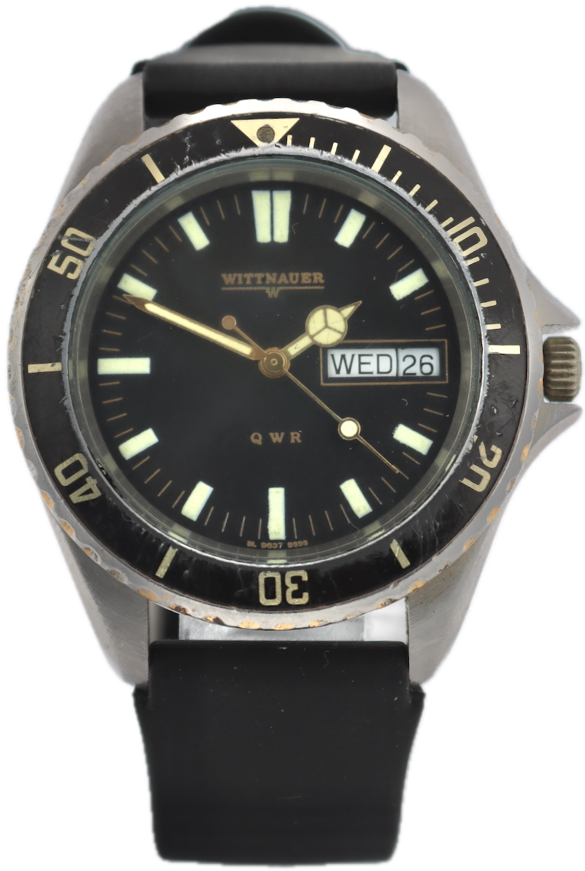 Wittnauer Day Date QWR Diver 9637 9555