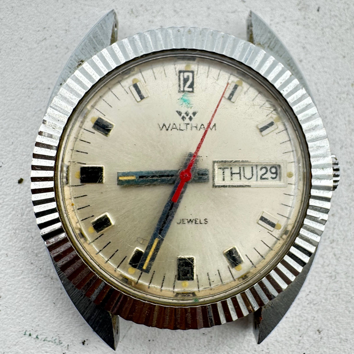 Waltham Fluted Day Date