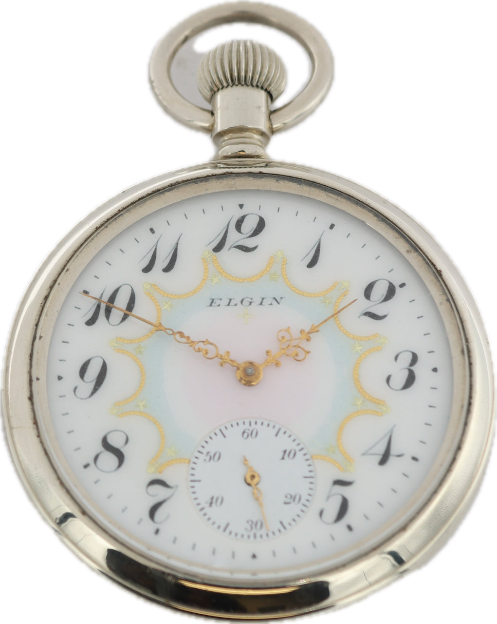 Elgin Salesman w Fancy Multicolor Dial