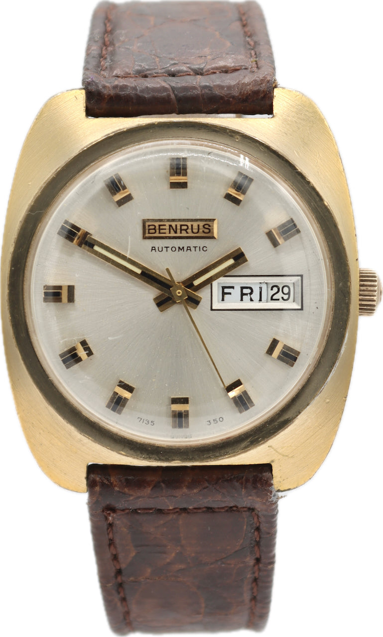 Benrus Day-Date gold tone