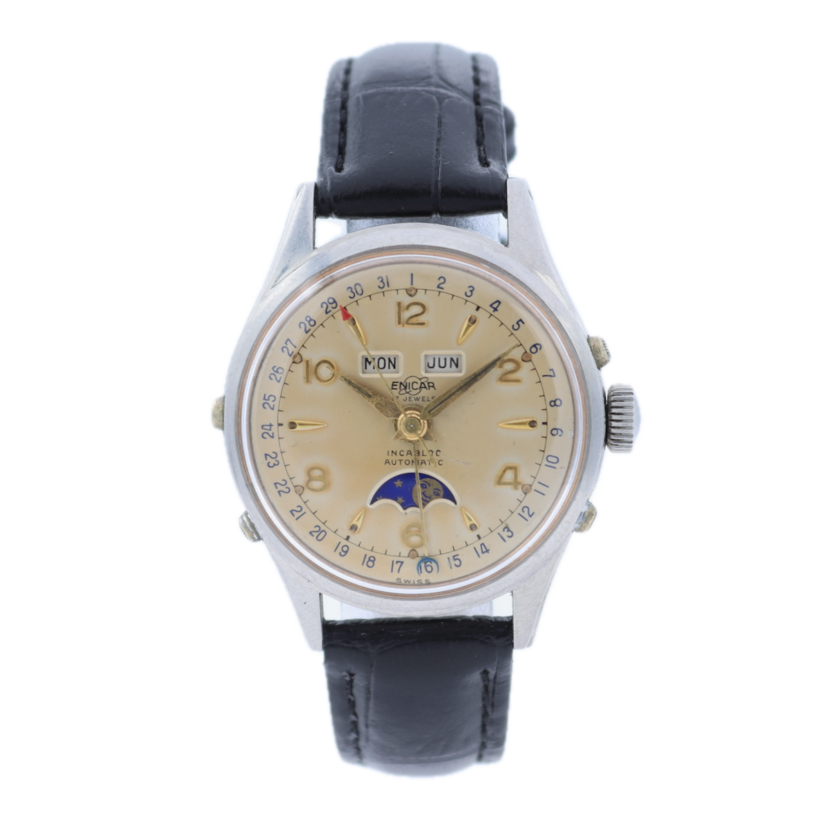 Enicar Triple Date Moonphase