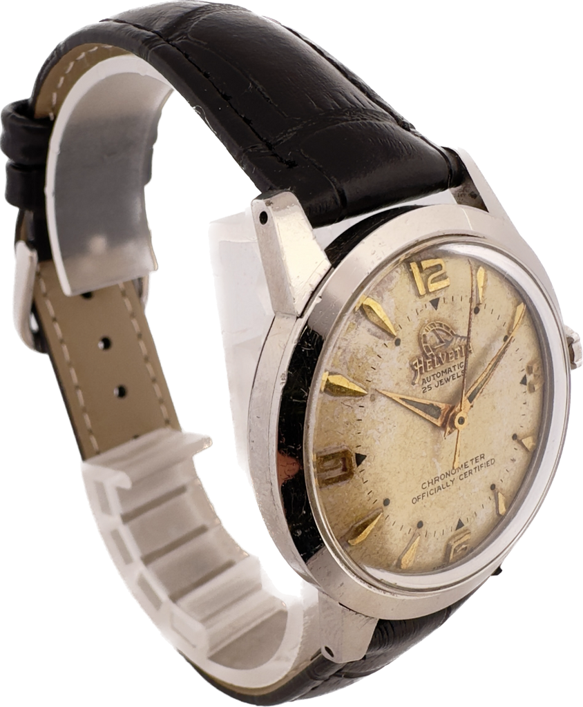 Vintage Helvetia Chronometer 25J Men Automatic Wristwatch