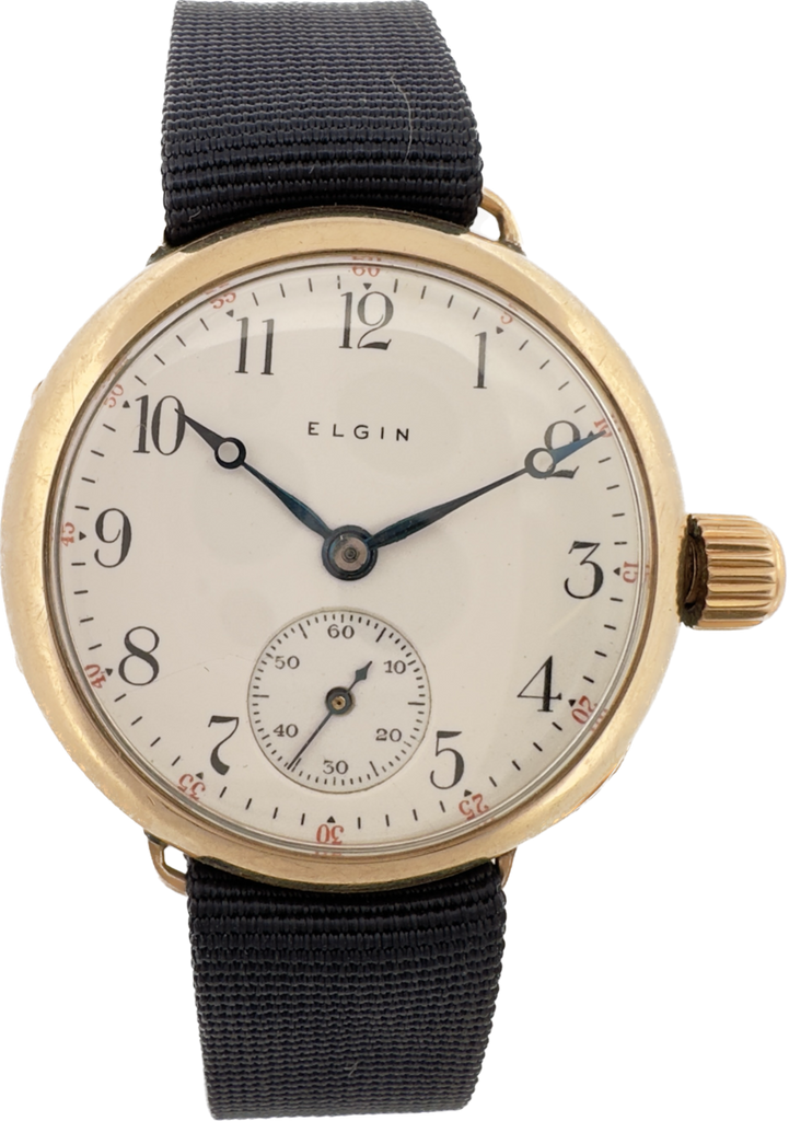 Antique Elgin 19Jewel Men's Mechanical Wristwatch Grade 201 10k GF Wire Lug Rare