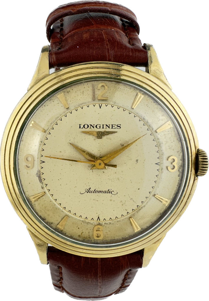 Vintage Longines Men's Automatic Wristwatch 19AS Bubbleback w Stepped ...