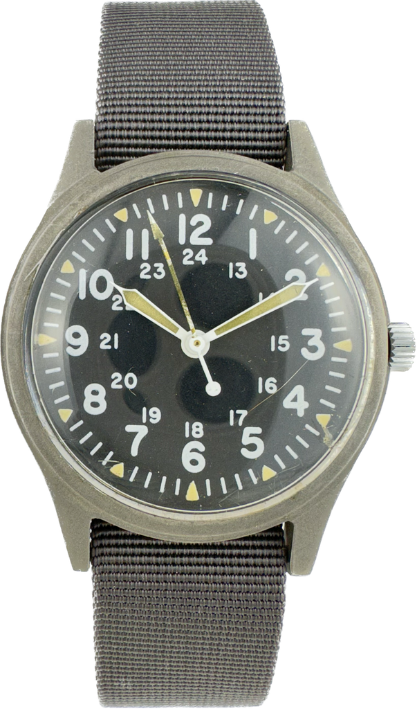 Vintage 1982 Hamilton Military GG-W-113 17 Jewel Men's Mechanical Wristwatch 649