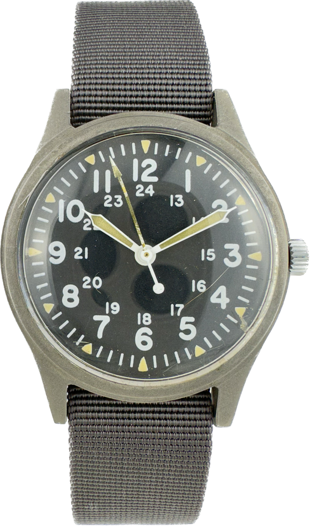 Vintage 1982 Hamilton Military GG W 113 17 Jewel Men s Mechanical Wris thewatchpreserve